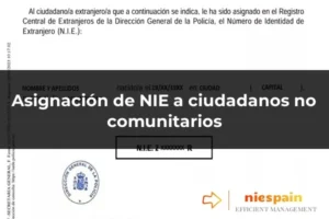 Asignación de NIE a ciudadanos no comunitarios