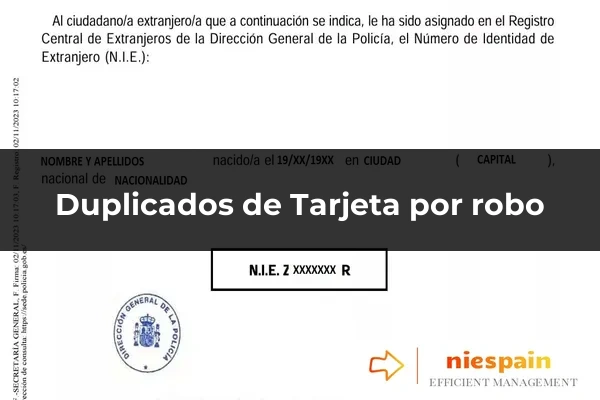 Duplicados de Tarjeta por robo