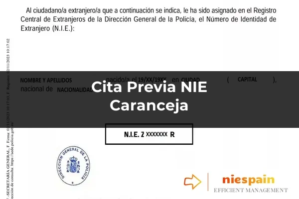Cita previa NIE y tramitación gestoría Profesional en Caranceja