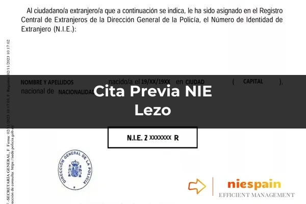 Cita previa NIE y tramitación gestoría Profesional en Lezo