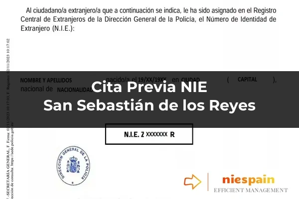 Cita previa NIE y tramitación gestoría Profesional en San Sebastián de los Reyes