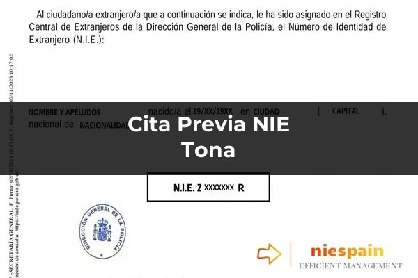 Cita previa NIE y tramitación gestoría Profesional en Tona